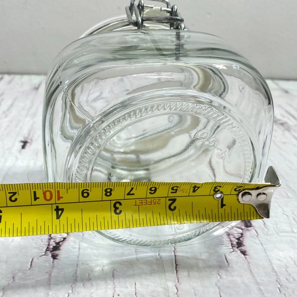 Glass Storage with Rubber Seal Stylish Retro Kitchen Decor Cannisters Craft Stor - Picture 7 of 10